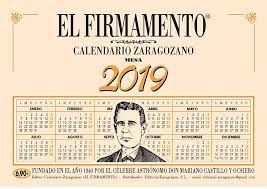 2022 - CALENDARIO ZARAGOZANO MESA - EL FIRMAMENTO